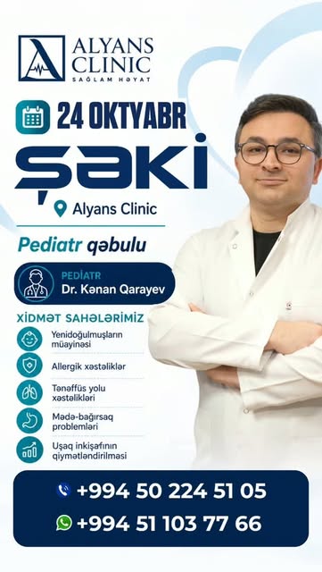 Şəkidə pediatr qəbulu haqqında paylaşım