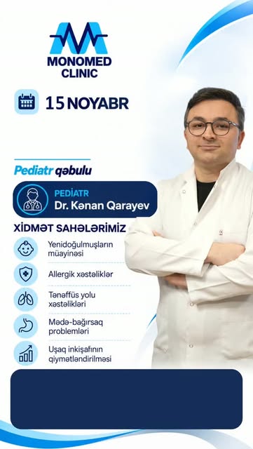 Monomed Clinic-də pediatr qəbulu haqqında paylaşım